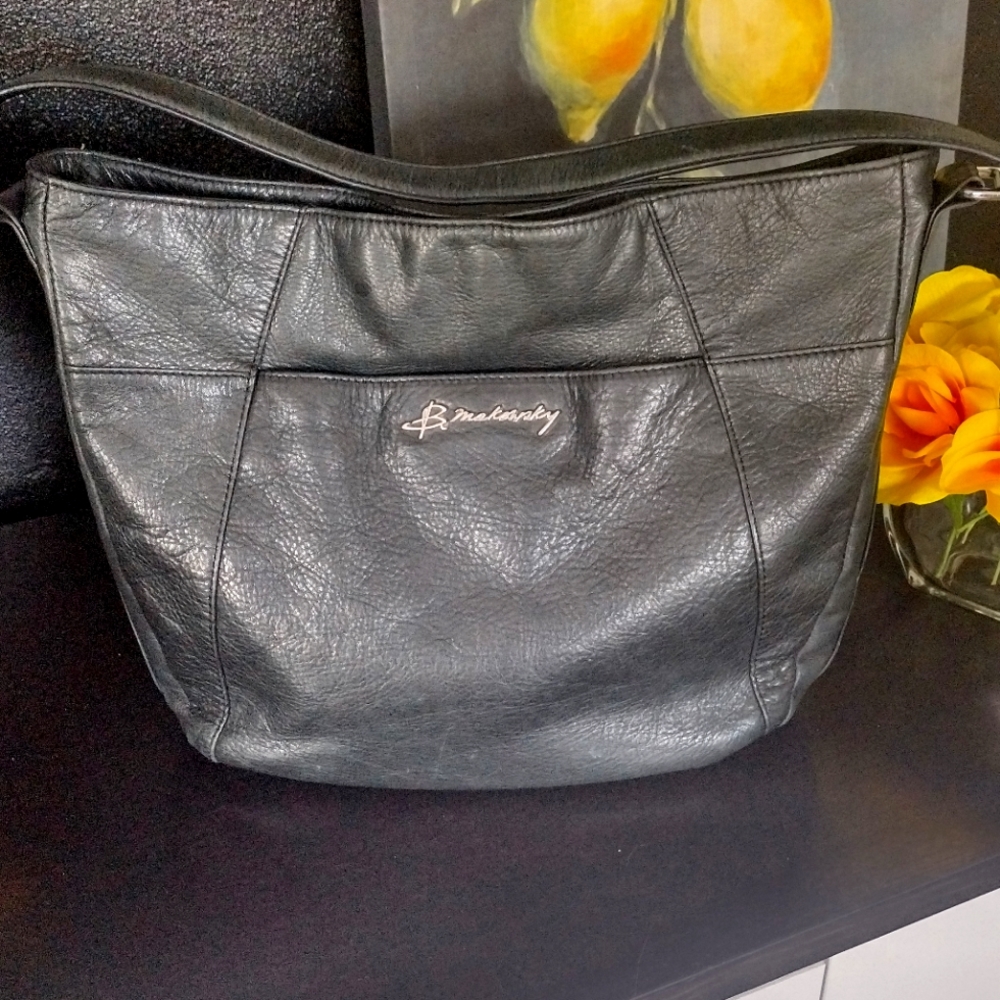 B.Makowsky distressed soft leather Handbag